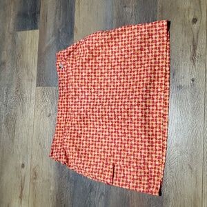 Columbia Pink Orange Asymmetrical Mini Skirt